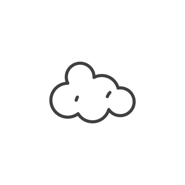 Molnigt väder linje ikon — Stock vektor