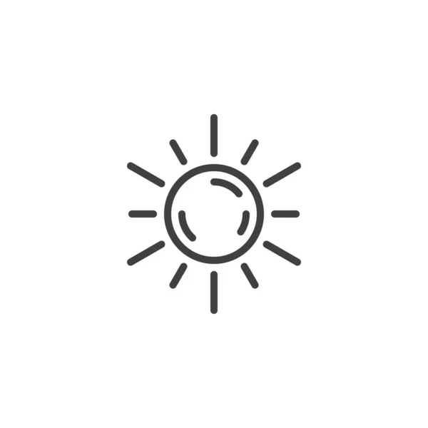 Іконка сонячної сяючої лінії — стоковий вектор