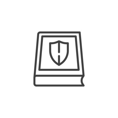 Eğitim sigortası çizgi simgesi