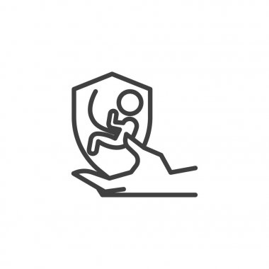 Gebelik sigortası çizgi simgesi