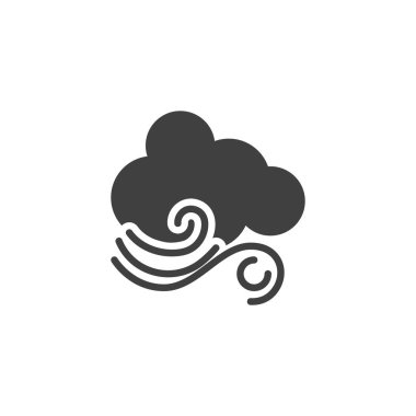 Wind cloud vector icon