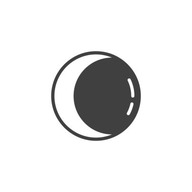 Azalan gibbous ay vektör simgesi