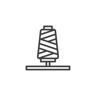 İp makarası çizgi simgesi