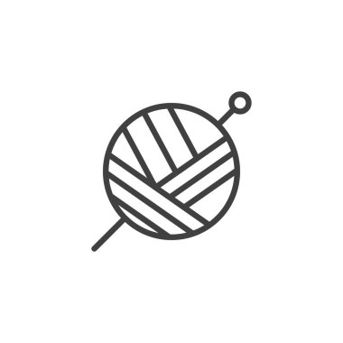 İplik çizgi simgesi ile yuvarlak top