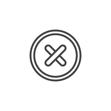 Dört delikli dikiş düğmesi simgesi