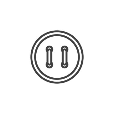 Dikiş düğmesi çizgi simgesi