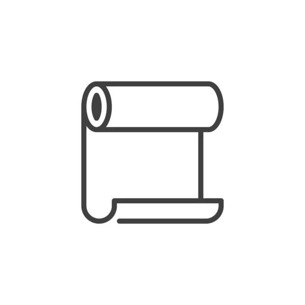 Ikona linii rolki papieru — Wektor stockowy