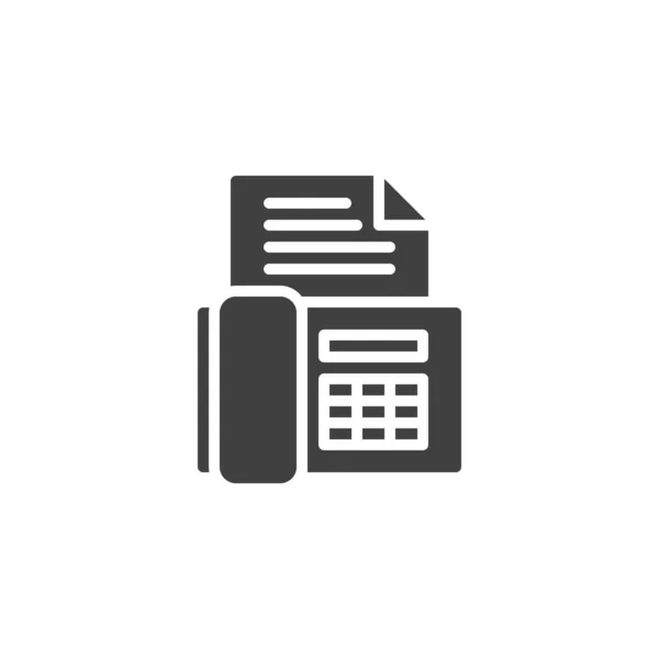 Fax mit Papier-Dokument-Vektorsymbol — Stockvektor