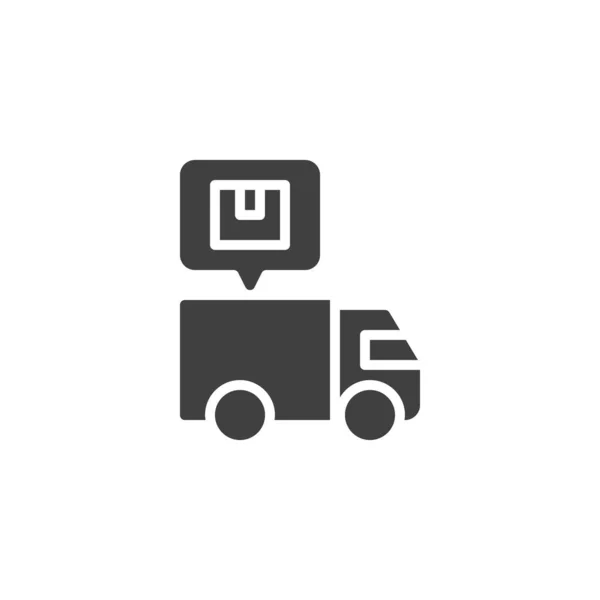 Icône vectorielle camion de livraison de colis — Image vectorielle