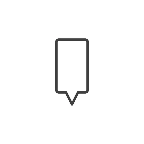 Comentario, línea de chat icono — Vector de stock