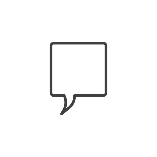 Speech square line icon — ストックベクタ