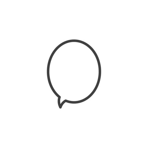 Discours rond bulle ligne icône — Image vectorielle