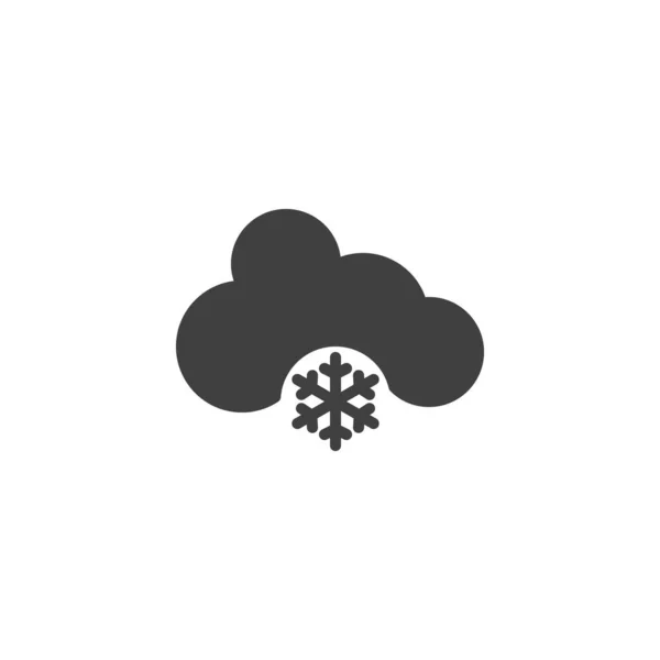 Snowing cloud vector icon — Stock Vector