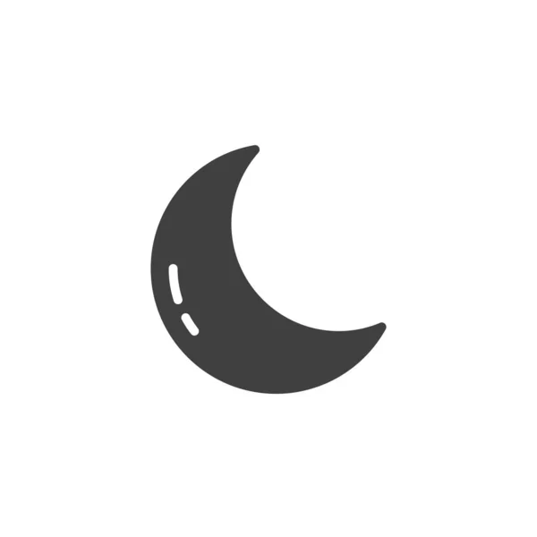 Luna creciente Vector icono — Vector de stock