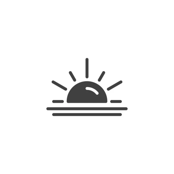 Zon en zee water vector pictogram — Stockvector