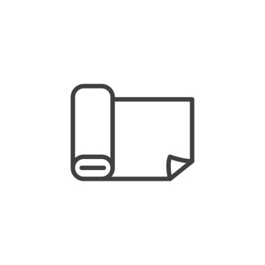 Tekstil rulo çizgisi simgesi