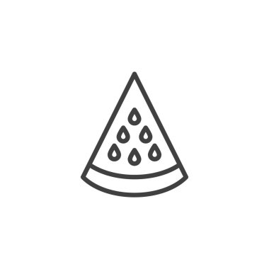 Karpuz dilim çizgi simgesi