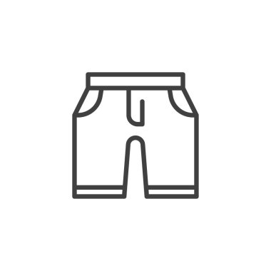 Denim şort çizgi simgesi