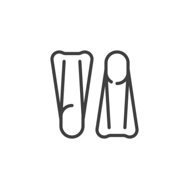 Swim flippers çizgi simgesi