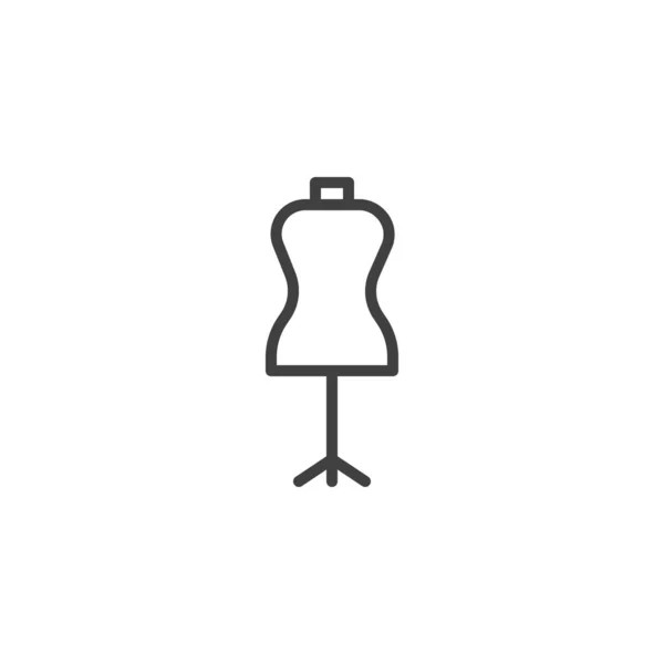 Maniquí de costura icono de línea — Archivo Imágenes Vectoriales