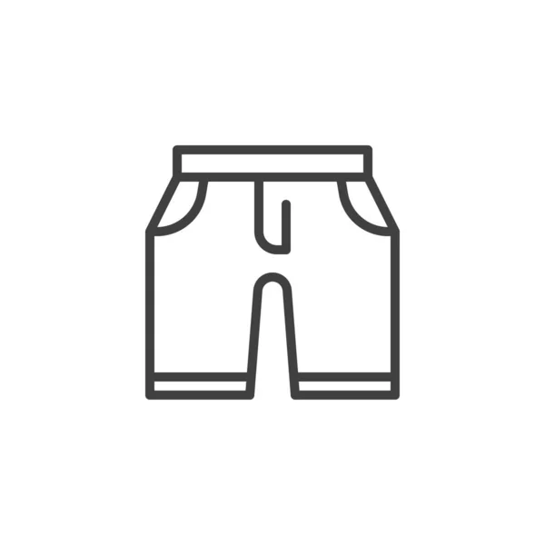 Icona linea pantaloncini denim — Vettoriale Stock