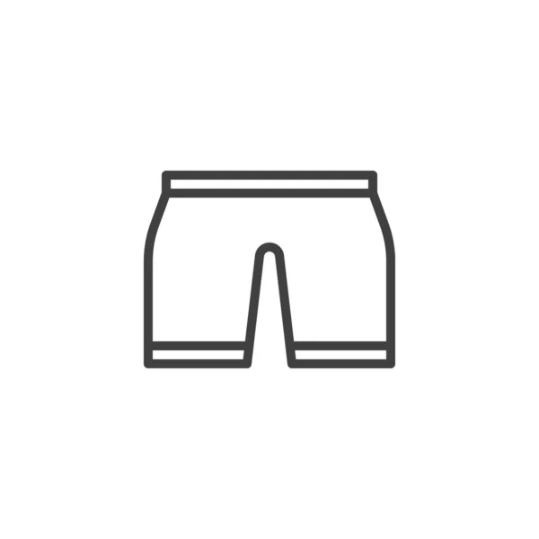 Mens icona linea pantaloncini — Vettoriale Stock