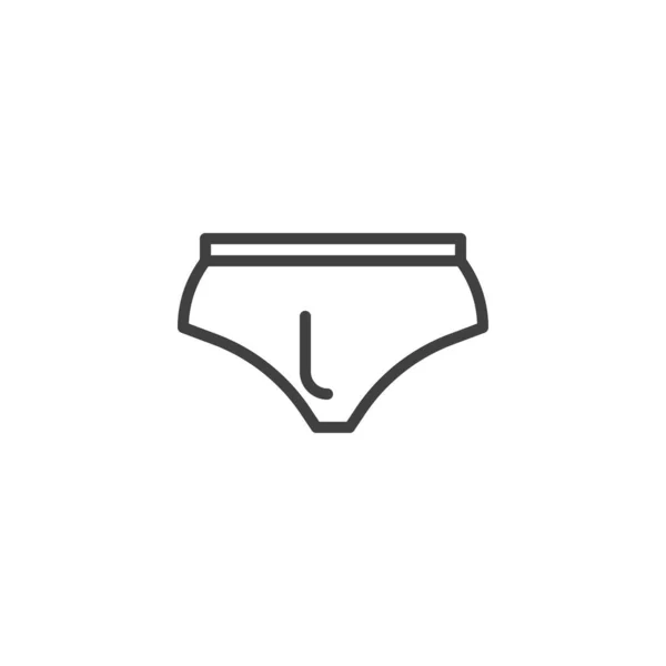 Icono de línea de trajes de baño para hombre — Archivo Imágenes Vectoriales