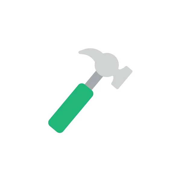 Körmös kalapács lapos ikon — Stock Vector
