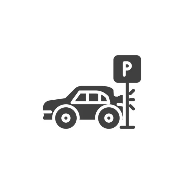 Parking crash vector icon — Stock Vector