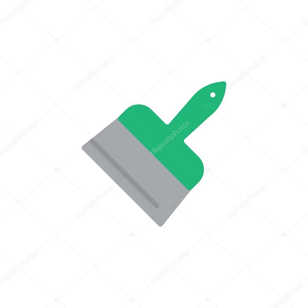 Scraper spatula flat icon, vector sign, Putty knife tool colorful pictogram isolated on white. Symbol, logo illustration. Flat style design