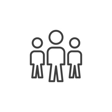 Grup insan, liderlik çizgisi simgesi