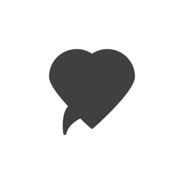 Kalp konuşma kabarcık vektör simgesi