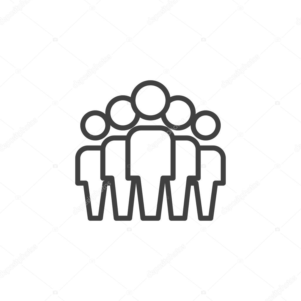 Team group line icon