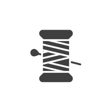 İplik ve İğne vektör simgesi