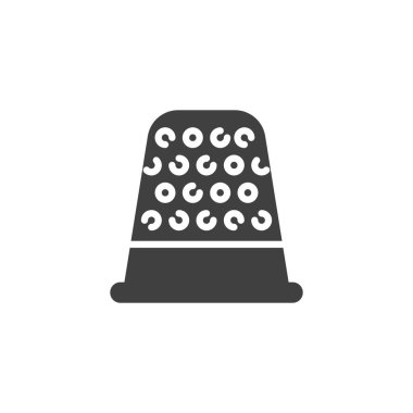 Dikiş thimble vektör simgesi