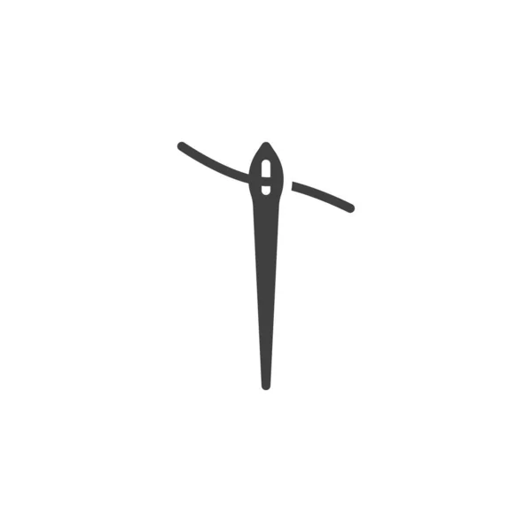 Thread and needle eye vector icon — Stock Vector