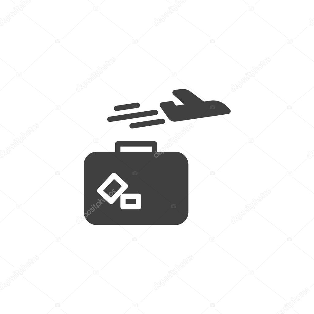 Summer Vacation Vector Icon Plane And Luggage Filled Flat Sign For Mobile Concept And Web Design Airplane And Suitcase Glyph Icon Business Travel Symbol Logo Illustration Vector Graphics Premium Vector In