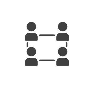 İnsan kaynakları ve yönetim vektör simgesi