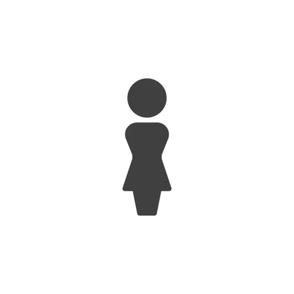 Vrouw gebruiker vector pictogram — Stockvector