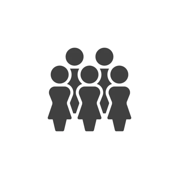Ikona wektora grupy kobiet — Wektor stockowy