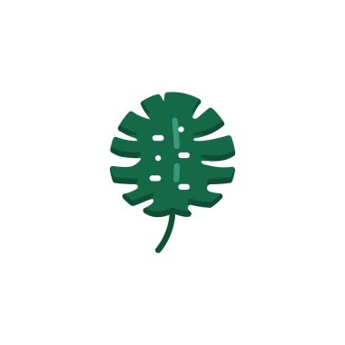 Monstera deliciosa yaprak düz simgesi