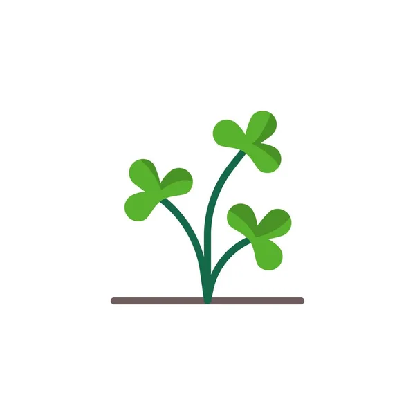 Ramo de árvore com folhas ícone plana —  Vetores de Stock