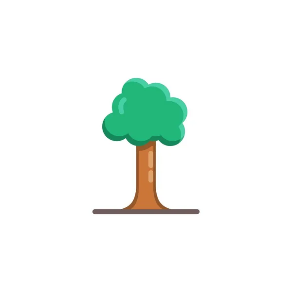 Σφενδάμι δέντρο επίπεδη εικονίδιο — Διανυσματικό Αρχείο