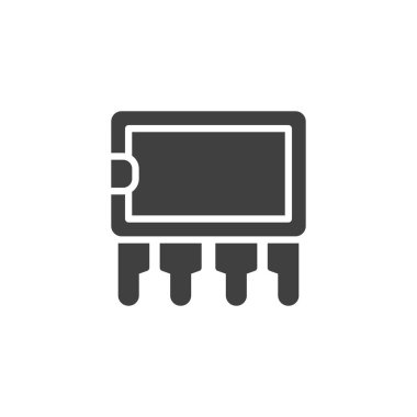 Transistör mikroçip vektör simgesi