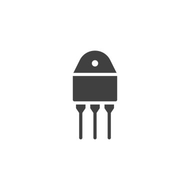 Transistör yonga vektör simgesi