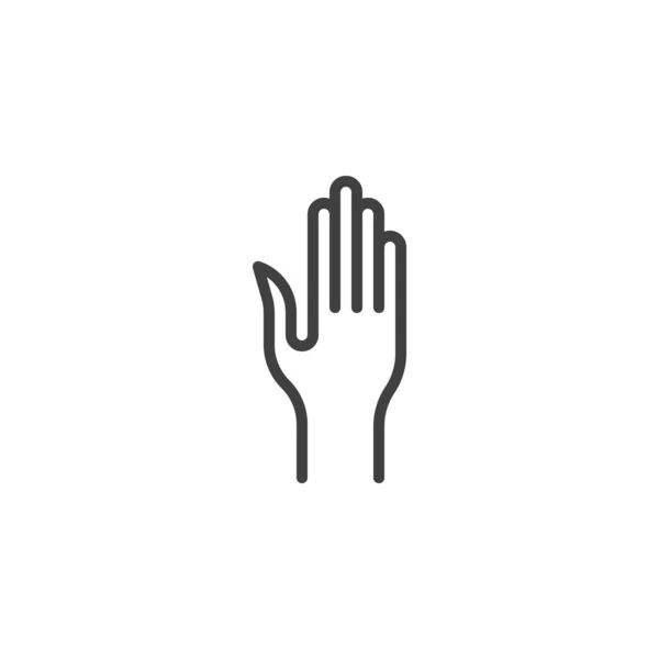 Ikone mit erhobener Hand — Stockvektor