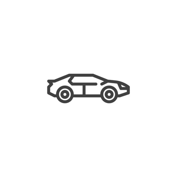 Carreras músculo coche línea icono — Vector de stock