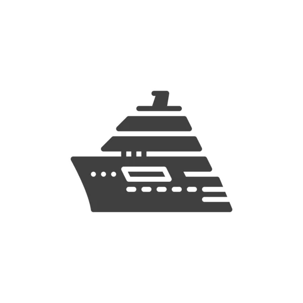 Ícone do vetor do navio de cruzeiro — Vetor de Stock