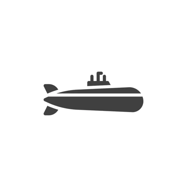 Military submarine vector icon — Stock Vector