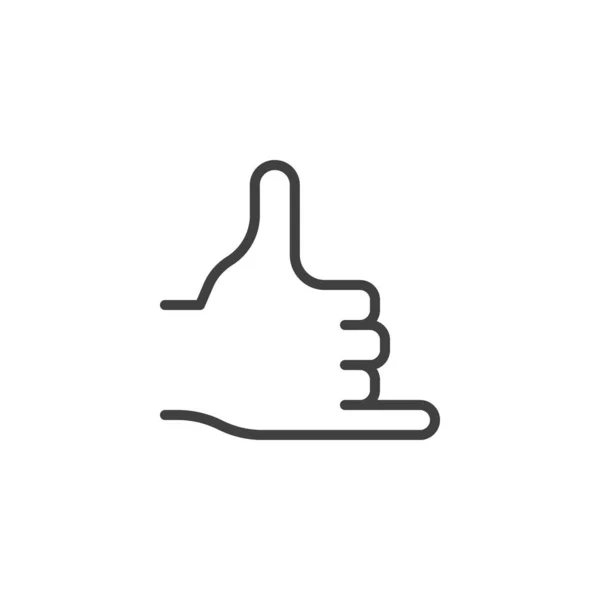 Піктограма лінії жестів ручного виклику — стоковий вектор